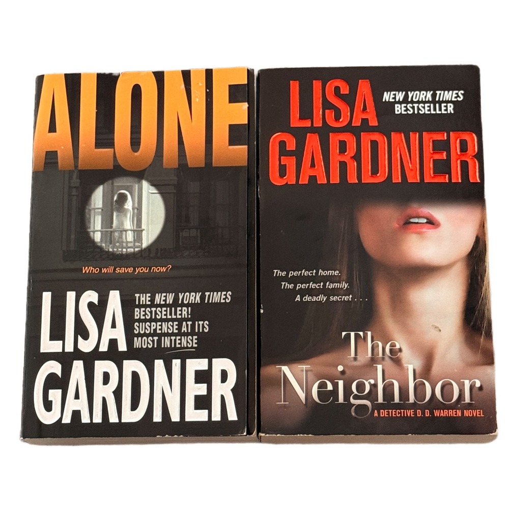 Lisa‎ Gardner Detective DD Warren Series Alone & The Neighbor Paperback Book Lot